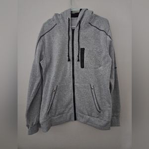 New Fashion Gray Hoodie Zip Sweater
